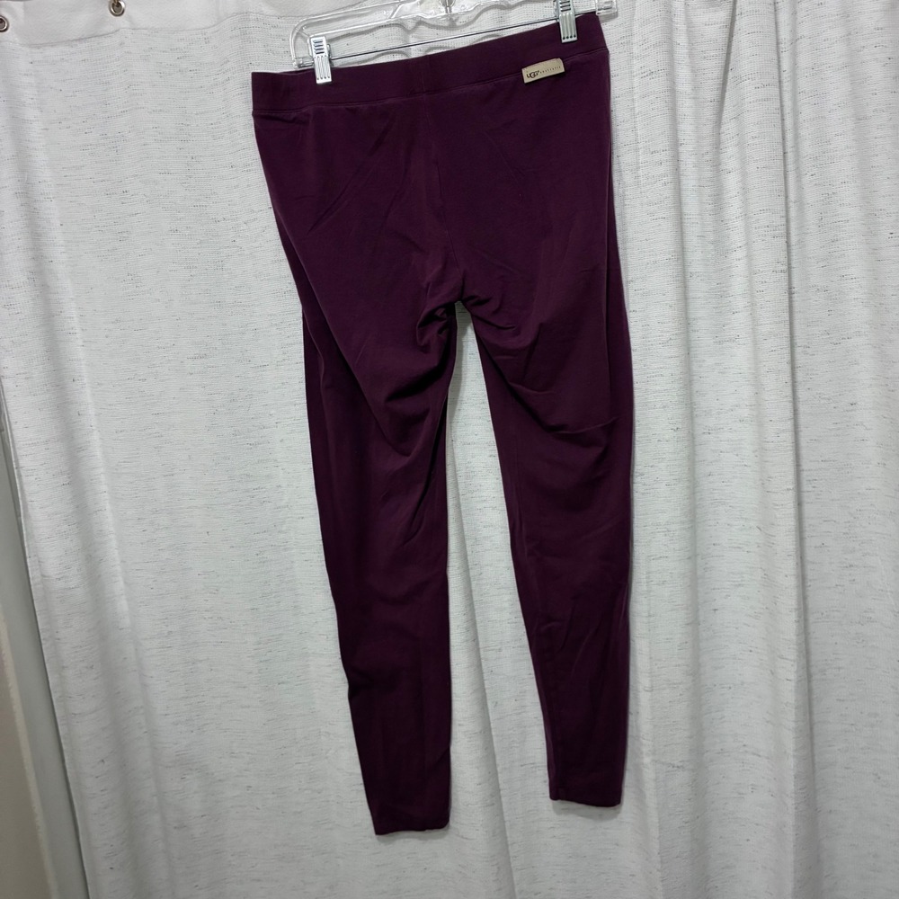 UGG Australia Womens Pima Cotton Leggings Burgundy Plum Comfy Lounge Large - Picture 4 of 8